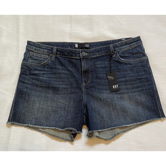 Kut From The Kloth Gidget Fray Short Sz 18 New - Picture 4 of 10